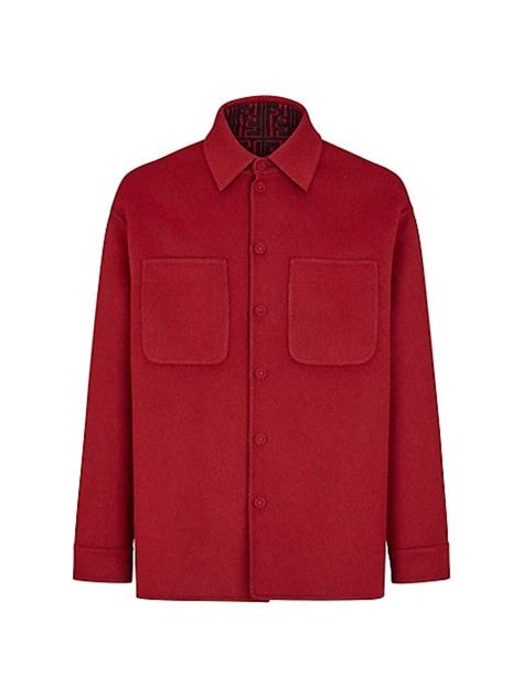 giubbotto man fendi|Fendi Giubbotto Reversible Wool Shirt Jacket.